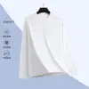 Camiseta de manga larga para hombre, capa interior de otoño para hombre, camiseta base elástica de corte holgado, camiseta estampada estilo coreano ins para hombre