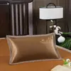 Funda de almohada de seda helada de doble cara para verano, funda de almohada de esterilla fresca de verano, cojín para almohada, funda de almohada fresca, funda de almohada de ratán de hielo, un paquete