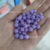 Cuentas de caramelo acrílicas color crema, cuentas redondas de color sólido, accesorios de joyería con cuentas para niños, material para hacer tú mismo