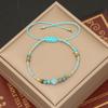 [Bingmeng] Diseño original hecho a mano pulsera tejida de piedra natural cuentas de arroz pulsera joyería bohemia B461