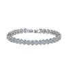 Elegante pulsera de circonita romana de moda Liu Jialing, cadena de joyería del mismo estilo, pulsera de cristal femenina de moda, joyería de plata al por mayor