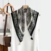 Pañuelo Cuadrado Vintage con Borlas Estampado Paisley Pañuelo para el Cuello con Colgante Estampado de Lunares y Anacardos Pañuelo de Seda con Flecos para Mujer Imitación de Algodón y Lino