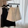 Artículo Caliente de Trece Líneas de Guangzhou ~ Traje de Lino de Alta Gama Estilo Línea A Adelgazante Pantalones Cortos de Pierna Ancha para Mujer Versátil Adelgazante