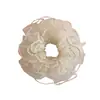 Scrunchie de Renda Bordada Doce Super Fada Estilo Francês Elástico para Rabo de Cavalo Alto Coque Acessório de Cabelo para Mulheres