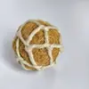 Em Estoque 6cm Suprimentos para Pets Hamster Coelho Gato Cachorro Papagaio Bola de Fibra de Coco e Corda de Cânhamo Mordedor e Afiador de Dentes Brinquedo para Coelho