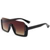 Nuevos lentes de sol de moda lente de una pieza decoración de remaches lentes de sol unisex lentes de sol oceánicos