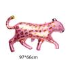 Nuevo lindo animal del bosque leopardo león elefante tema globo de película de aluminio suministros de decoración para fiesta de cumpleaños al por mayor