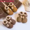 Zapatos de Algodón Birkenstock para Niños 2026 Nuevos de Invierno para Niñas con Plus de Terciopelo Cálidos Zapatos de Algodón para Niños Mocasines de Bebé con Plus de Terciopelo