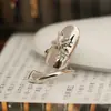 319-5 con el cambio de personalidad de la moda coreana Flor de Libélula Diamante Destello anillo de uña de diamante joyería al por mayor