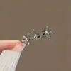 Grampo de Cabelo Borboleta com Strass para Mulheres, Novo Design de Nicho, Presilha da Moda para Franja Lateral, Grampo Elegante, Grampo Quebrado