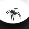 Moda Transfronteiriça Brincos de Aranha Preta Europeus e Americanos para Halloween Brincos Personalizados Frente e Verso Dupla Face Piercing Acessórios Engraçados