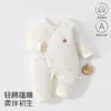 Roupas de bebê, acolchoadas Classe A, outono e inverno, macacão para recém-nascido, espesso, quente, estampa de desenho animado, estampa completa, roupas para bebê de um mês