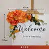 Tarjeta de bienvenida de 100 días para bebé arte tridimensional Tarjeta de Bienvenida guía de compromiso bienvenida proceso recepción invitado boda