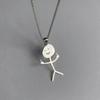 Joyería nueva europea y americana simple creativa personalizada personaje divertido Acción Collar hip hop brillante de aleación para hombre