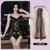 Sexy falda de malla de encaje de alta gama para mujeres jóvenes, lencería coqueta e íntima, camisón transparente de pura tentación