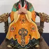 Madeira de Malmequer Finamente Esculpida e Pintada Estátua do Imperador de Jade Pintada de Dourado para Adoração, Ornamento de Estátua de Buda, Decoração de Casa, Artesanato em Madeira Maciça