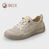 Zapatos de mujer Gongyang originales, modelo nuevo, piel genuina, transpirables, calados, con suela gruesa, casuales, de suela suave, cómodos, para deportes al aire libre para mujer