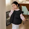 Colete Acolchoado Espesso Estilo Coreano para Meninas Inverno 2026 Colete de Bebê Versão Coreana Gilet Quente Colete Top Tendência