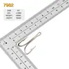 7982 gancho doble gancho doble de acero inoxidable sin soldadura gancho doble de 90 grados de acero inoxidable Gancho de rana Lei Gancho de pieza de hierro Luya con Gancho