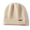 Gorro de Cachemira Moldeado de Una Sola Línea para Hombres y Mujeres, Gorro de Punta de Doble Capa para Otoño e Invierno, Gorro de Felpa Tejido, Gorro para Ciclismo al Aire Libre