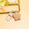 Llavero de gofre de estrella de cinco puntas realista y divertido, un colgante de estrella creativo y lindo, un accesorio versátil para mochilas y un regalo perfecto