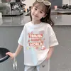 2026 Nueva Camiseta de Verano de Algodón Puro para Niños Mayores, Top de Manga Corta Estilo Verano, Camiseta Delgada de Manga Corta para Niñas Ropa de Verano