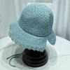 Sombrero Cubo Japonés Dulce de Punto con Cordones y Abertura Trasera para Niños Primavera y Verano para Mostrar la Cara Sombrero de Pescador Pequeño para Viajar Sombrero para el Sol