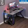 Escritorio de esquina estilo crema con estantería, escritorio de estudio integrado, tocador de dormitorio, gabinete de escritorio, mesa para el hogar dos en uno
