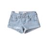 Shorts Jeans Retrô Americano Hot Girl Feminino Verão Novo Cintura Baixa Bigodes de Gato Enrolados Sexy Emagrecedor Ajustado ao Corpo Hot Pants