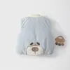 Colete de Bebê 120g Acolchoado de Algodão Protetor de Barriga para Outono e Inverno, Top Quente de Fleece para Bebês e Crianças