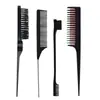 Amazon Peine de Peluquería Cepillo para Cejas Peine Resaltador de Dos Colores Peine de Plástico para el Cabello de Tres Filas Peine de Cola Puntiaguda Aceite para Peluquería