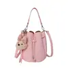 Bolso Cubo Pétalo 2026 Nuevo Estilo Patrón Lichi Moda Tendencia Simple Bolso de Mano Popular Hombro Cruzado Bolso para Mujer