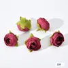 Flor de brote de té simulación transfronteriza flor de brote de hoja retro cabeza de flor de brote corsage tocado flor decorativa pequeños accesorios de camelia