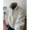Sudadera Nueva Otoño 2025 Sudadera Americana Media Cremallera Cuello Alto Peso Pesado Holgada Top de Pareja Tops Hombre