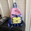 Mochila de bloqueo de color dopamina, ligera e impermeable, adecuada para estudiantes que van a la escuela, deportes casuales al aire libre y montañismo