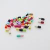 Nueva Cápsula de Pinza Ecológica Pastillas de Pintura Agujero Recto Acrílico Cuentas Sueltas Cadena de Teléfono Móvil DIY Collar Joyería de Cuentas Accesorios