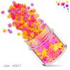 Explosiones transfronterizas estrella fluorescente de cinco puntas 5mm 12 colores set de lentejuelas para uñas Mate Nacarado parche joyería para uñas