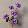 Flores artificiais em tons de roxo estilo Monet para casamentos no jardim, arranjos de chão para salão de casamentos, flores de seda roxo claro e roxo pálido em estoque