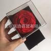 Flor Eterna Acrílica Individual Terminada Flor Eterna del Día de San Valentín Chino Flor Eterna Acrílica Transparente con Caja Cajón