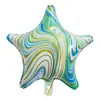 Globos de Ágata en Forma de Corazón de 18 pulgadas Decoración para Fiesta de Cumpleaños Boda Globos de Película de Aluminio con Patrón de Nube Colorida Forma de Corazón Estrella de Cinco Puntas