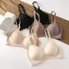Sujetador de Senos Amplios tipo Cómic para Mujeres con Senos Pequeños, Sujetador Push-Up, Sujetador de Copa Fija Seamless que Retrae los Senos Anti-Caída