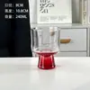 Diseño de Nicho Estilo Ins Sentido Avanzado Taza Roja Dulce Personalizada para Bebidas Frías Taza de Café Taza de Cóctel de Vidrio
