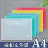Bolsa para documentos A4 engrosada, bolsa transparente con patrón diagonal y broche de presión, bolsa para archivos de datos, bolsa colorida para almacenamiento de documentos de oficina, bolsa duradera