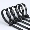 Xinguang 4*200mm abraçadeira de cabo preta 20cm abraçadeira de cabo autotravante fivela de abraçadeira de cabo de plástico abraçadeira de cabo