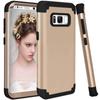 Capa protetora para celular Samsung S8 de silicone de PC de três peças à prova de choque e resistente a quedas, capa protetora simples para S8 Plus