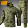 Traje de Camuflaje para Exteriores de Primavera y Otoño para Hombre, Ropa de Trabajo Resistente al Desgaste y al Desgarro, Ropa de Trabajo Impermeable y Cortavientos, Ropa de Trabajo Táctica
