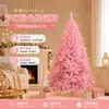 Decoraciones navideñas de stock nuevo transfronterizas Árbol de Navidad de PVC rosa encriptado Artículo de exhibición para decoración de centros comerciales en casa