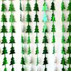 Festa de Fim de Ano Celebração Decoração de Fundo de Bar Árvore de Natal de Plástico Lantejoulas Fitas Serpentinas Cortina de Chuva Festivo Tridimensional