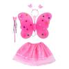 Alas de Mariposa Luminosas para la Espalda de Niña Ángel Juguete de Puesto Alas de Mariposa de Doble Capa Alas de Juguete de Mariposa Luminosa