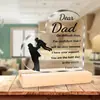 Decoração de Mesa Dia dos Namorados Amor com Base de Madeira Acrílico Transparente Dia dos Pais Ornamentos